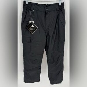 VERTICAL '9 Youth Black Waterproof Snow Pants